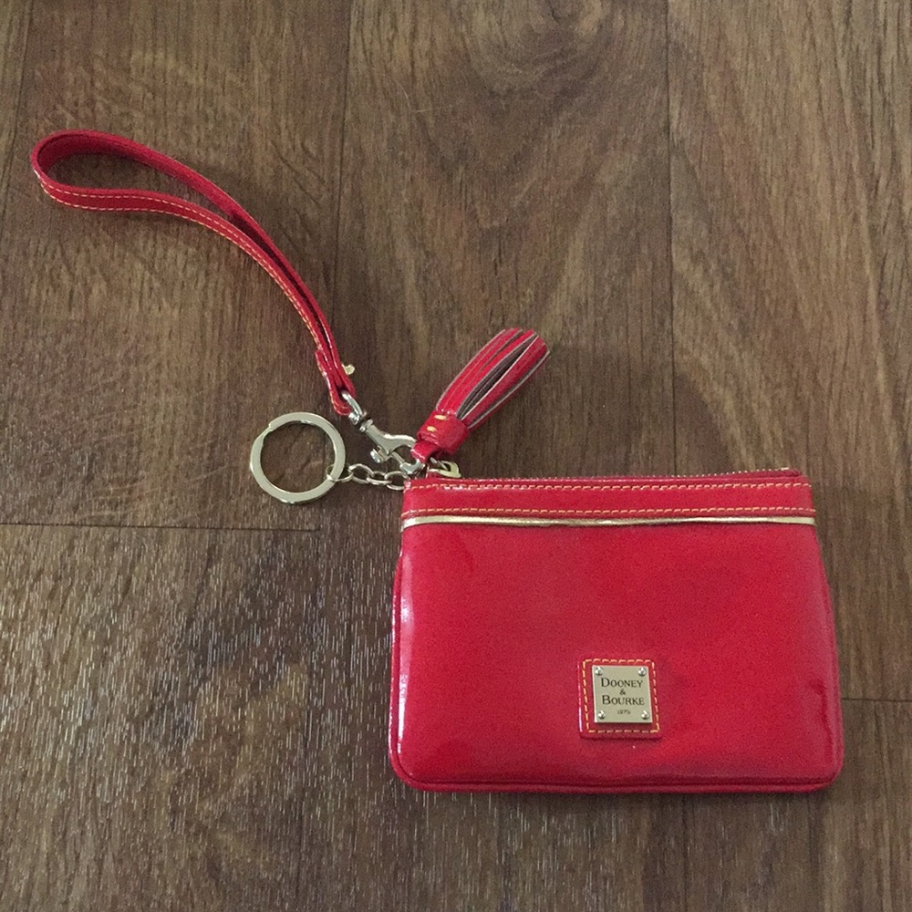 Dooney & Bourke red wristlet.